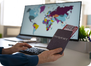 side-view-man-holding-passports